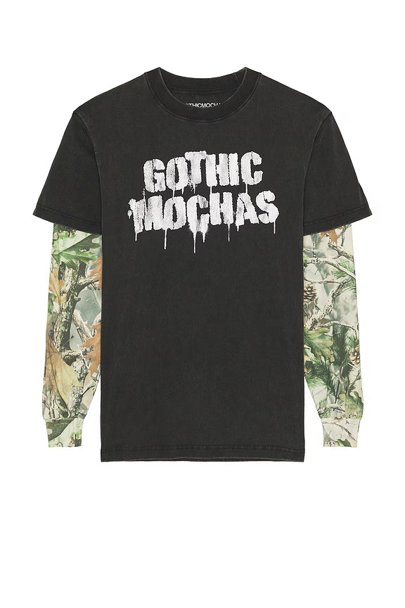 Stencil Spray layerd camo long sleeve